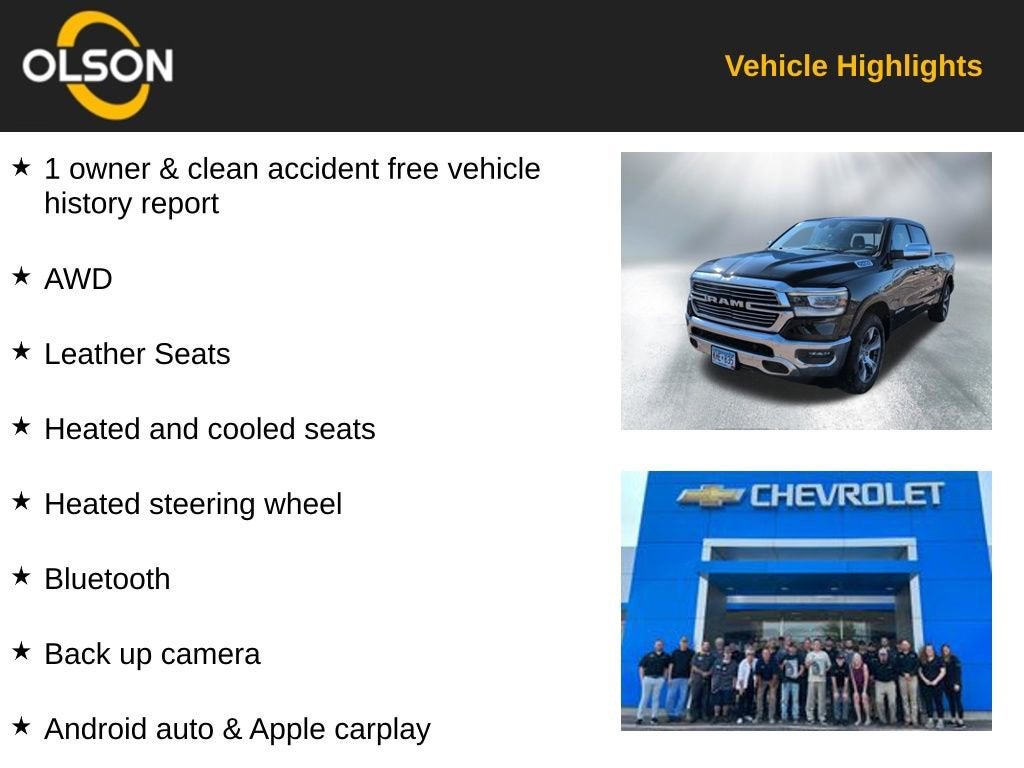 2022 RAM 1500 Laramie Crew Cab 4x4 6'4" Box