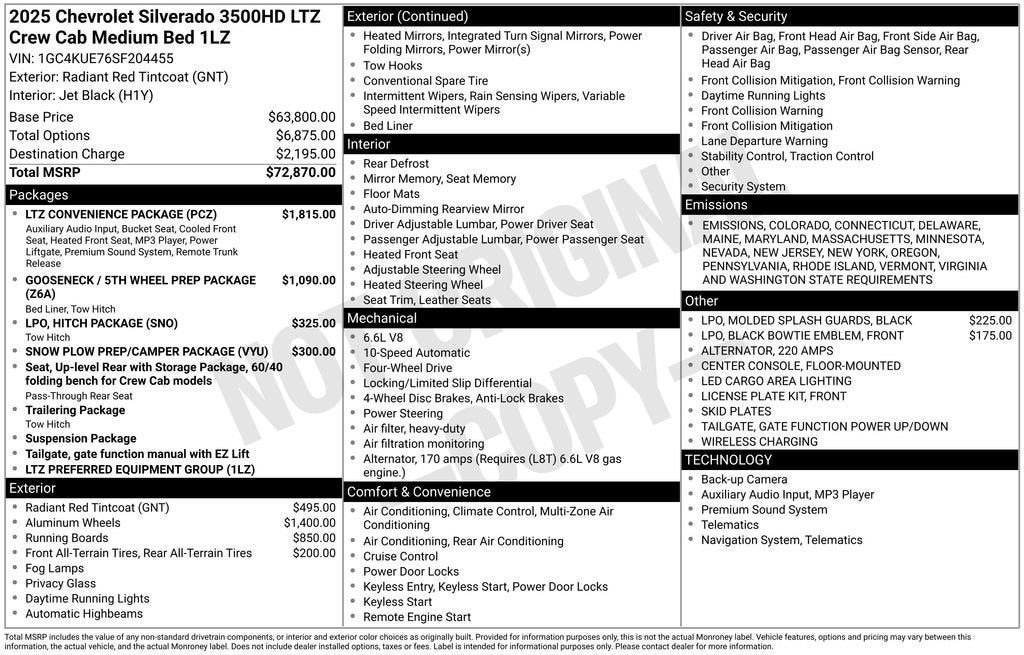 2025 Chevrolet Silverado 3500 HD LTZ