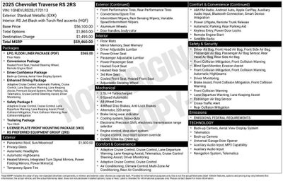 2025 Chevrolet Traverse RS