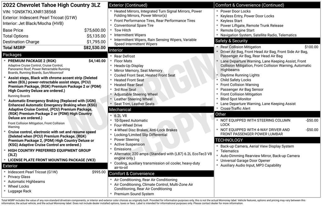 2022 Chevrolet Tahoe High Country