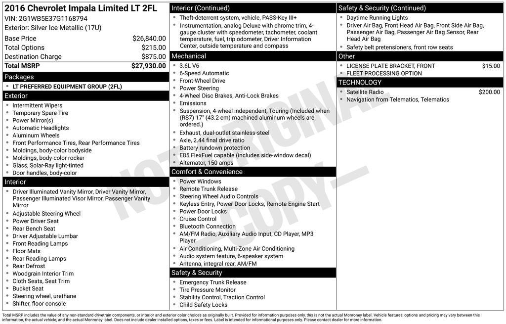 2016 Chevrolet Impala LT