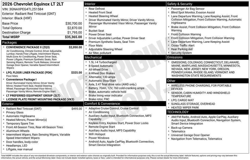 2026 Chevrolet Equinox LT