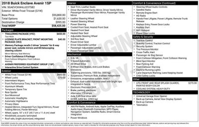 2018 Buick Enclave Avenir