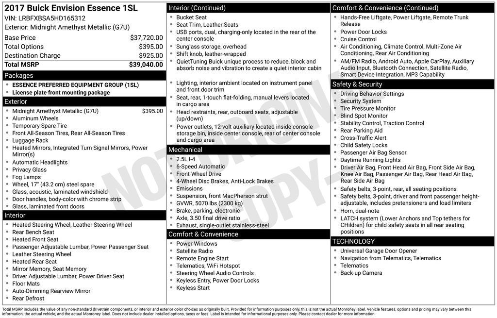 2017 Buick Envision Essence