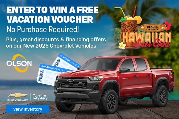 Olson Chevrolet’s Hawaiian Sales Event