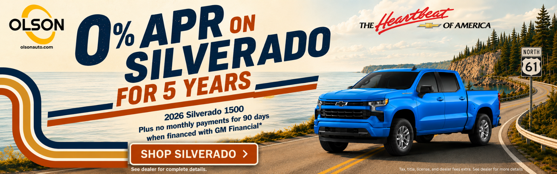 0% Apr for 60 months on all New Silverado 1500