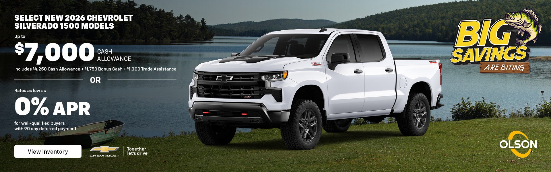 Select New 2026 Chevrolet Silverado 1500 Models