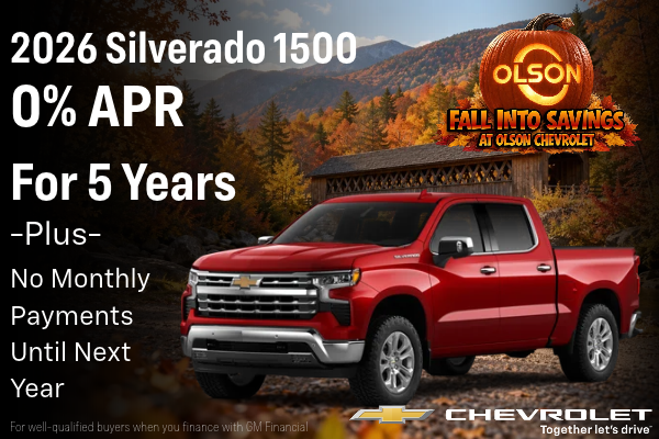 OCTOBER- Silverado Savings 0% APR